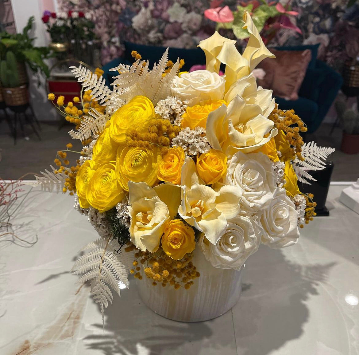 White and Yellow Flowers